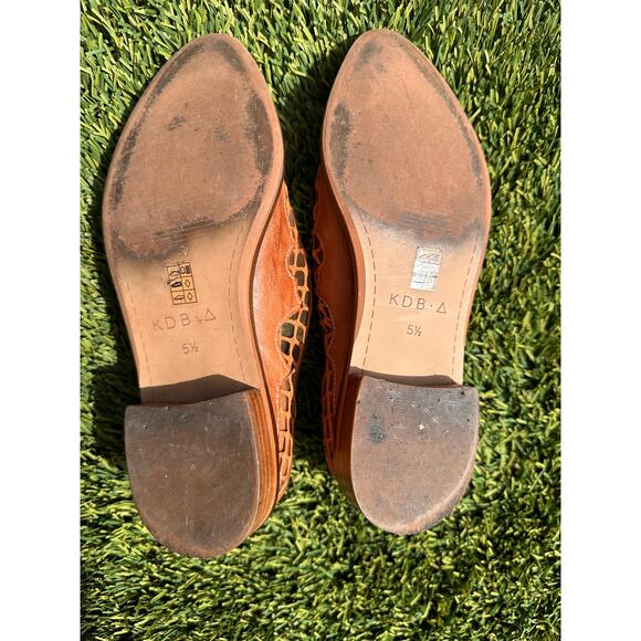 Anthropologie Kelsi Dagger Brooklyn Arlo Mesh Tan Loafer size 5.5 - Picture 7 of 13